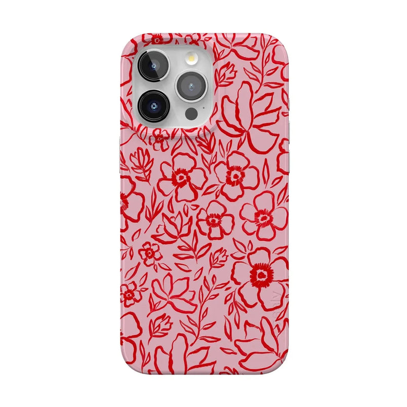 Blush Garden | Floral Doodle Case Phone Case Casetry Classic + MagSafe® iPhone 15 Pro Max 
