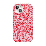 Blush Garden | Floral Doodle Case Phone Case Casetry Classic + MagSafe® iPhone 15 