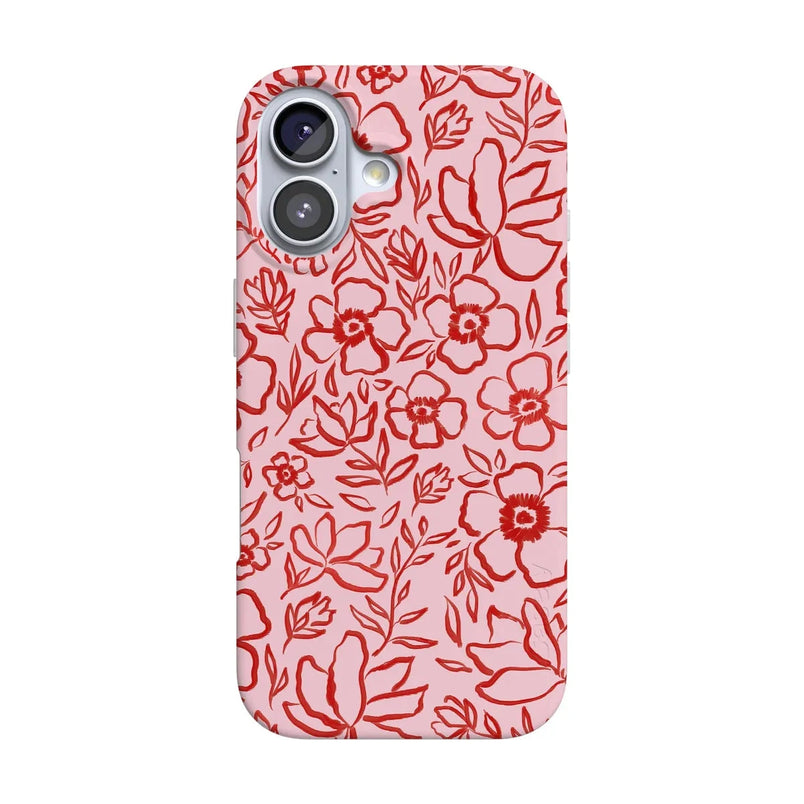 Blush Garden | Floral Doodle Case Phone Case Casetry Classic + MagSafe® iPhone 17 