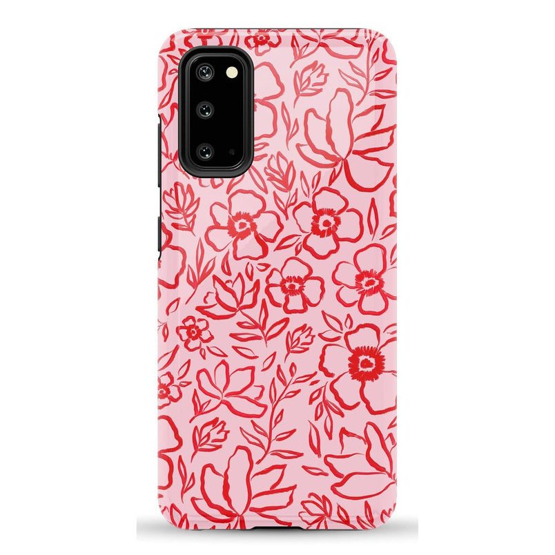 Blush Garden | Floral Doodle Case Phone Case Casetry Essential Galaxy S20
