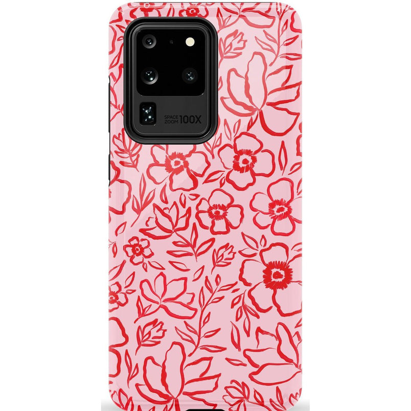 Blush Garden | Floral Doodle Case Phone Case Casetry Essential Galaxy S20 Ultra