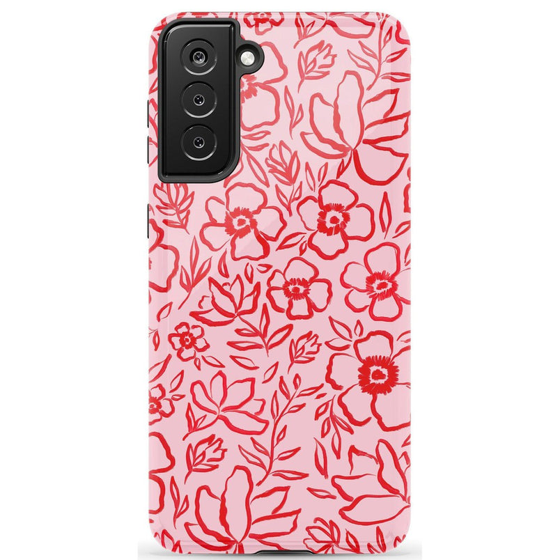 Blush Garden | Floral Doodle Case Phone Case Casetry Essential Galaxy S21 Plus