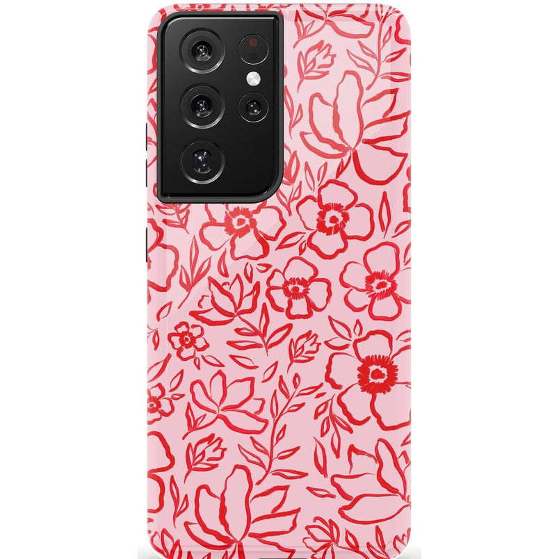Blush Garden | Floral Doodle Case Phone Case Casetry Essential Galaxy S21 Ultra