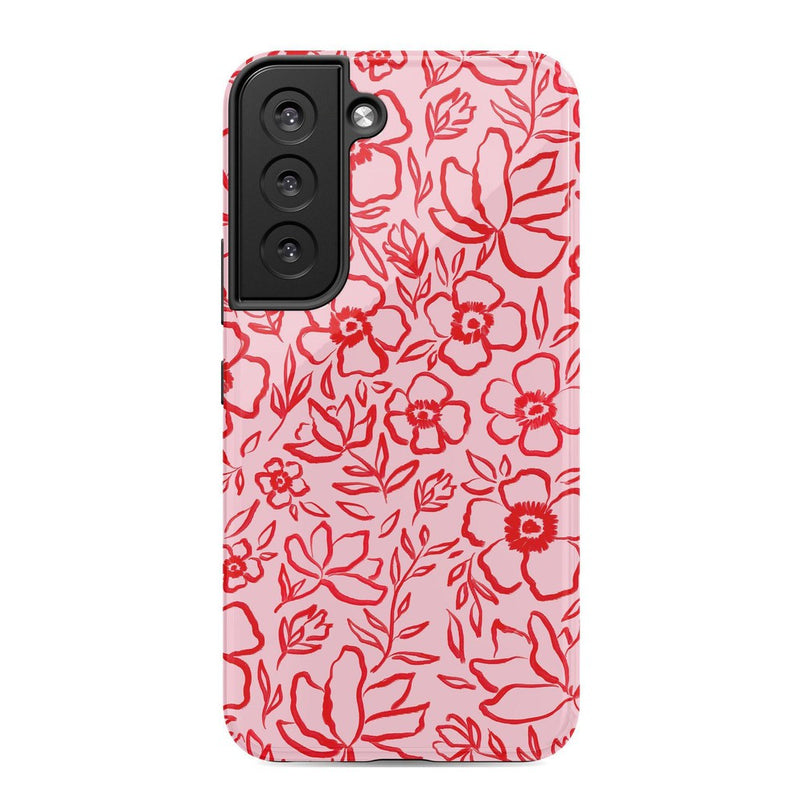 Blush Garden | Floral Doodle Case Phone Case Casetry Essential Galaxy S22