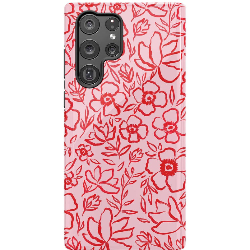 Blush Garden | Floral Doodle Case Phone Case Casetry Essential Galaxy S22 Ultra
