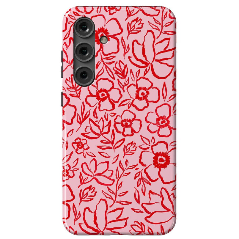 Blush Garden | Floral Doodle Case Phone Case Casetry Essential Galaxy S24 Plus