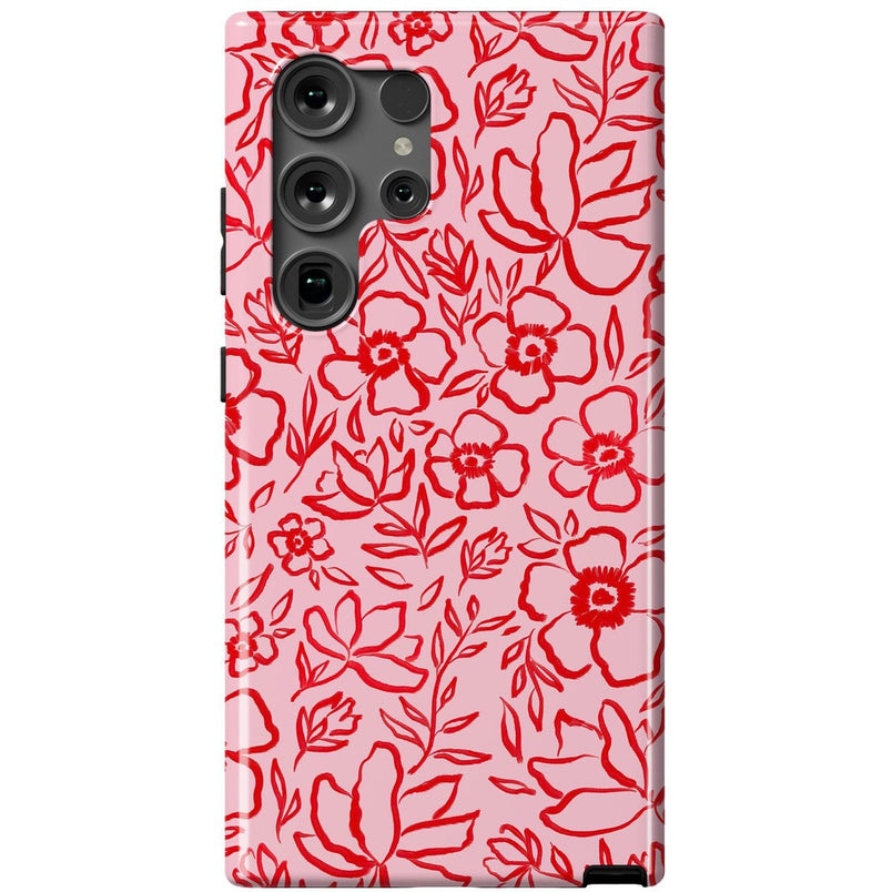 Blush Garden | Floral Doodle Case Phone Case Casetry Essential Galaxy S24 Ultra