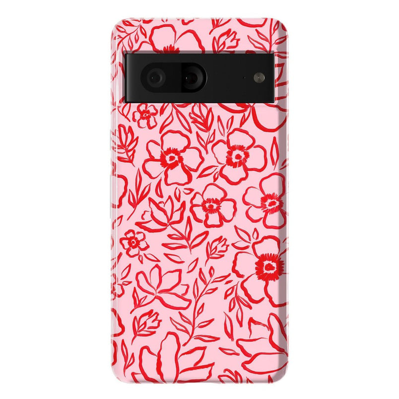 Blush Garden | Floral Doodle Case Phone Case Casetry Essential Google Pixel 7