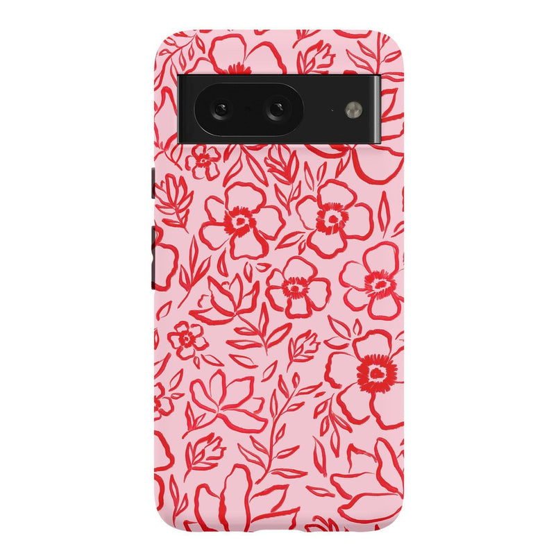 Blush Garden | Floral Doodle Case Phone Case Casetry Essential Google Pixel 8
