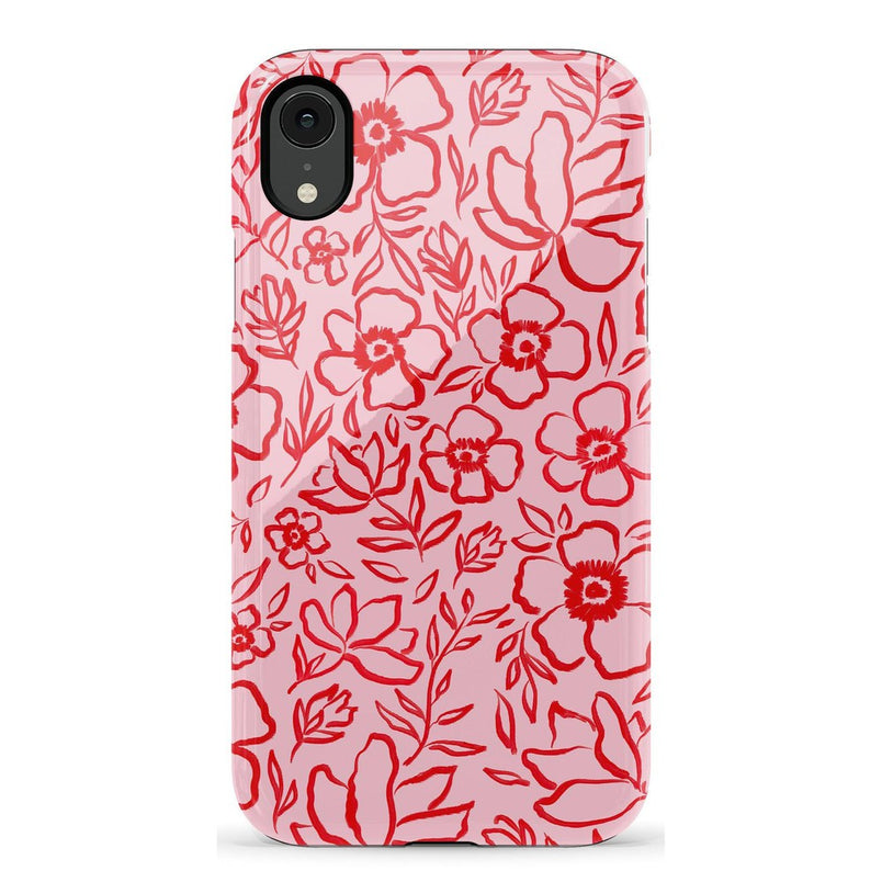 Blush Garden | Floral Doodle Case Phone Case Casetry Essential iPhone XR 