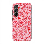 Blush Garden | Floral Doodle Case Phone Case Casetry Essential + MagSafe® Galaxy S25
