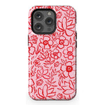 Blush Garden | Floral Doodle Case Phone Case Casetry Essential + MagSafe® iPhone 13 Pro