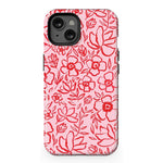 Blush Garden | Floral Doodle Case Phone Case Casetry Essential + MagSafe® iPhone 13