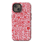 Blush Garden | Floral Doodle Case Phone Case Casetry Essential + MagSafe® iPhone 14