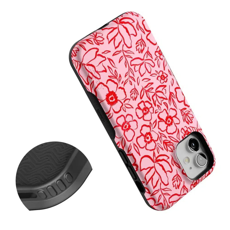 Blush Garden | Floral Doodle Case Phone Case Casetry 