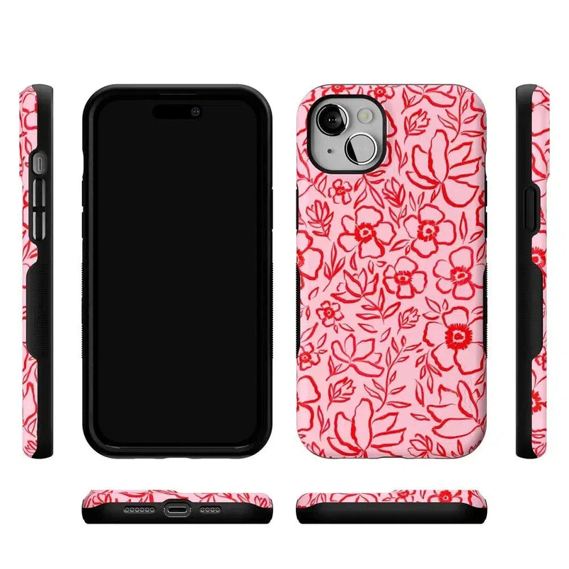 Blush Garden | Floral Doodle Case Phone Case Casetry 