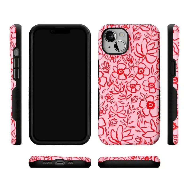 Blush Garden | Floral Doodle Case Phone Case Casetry 
