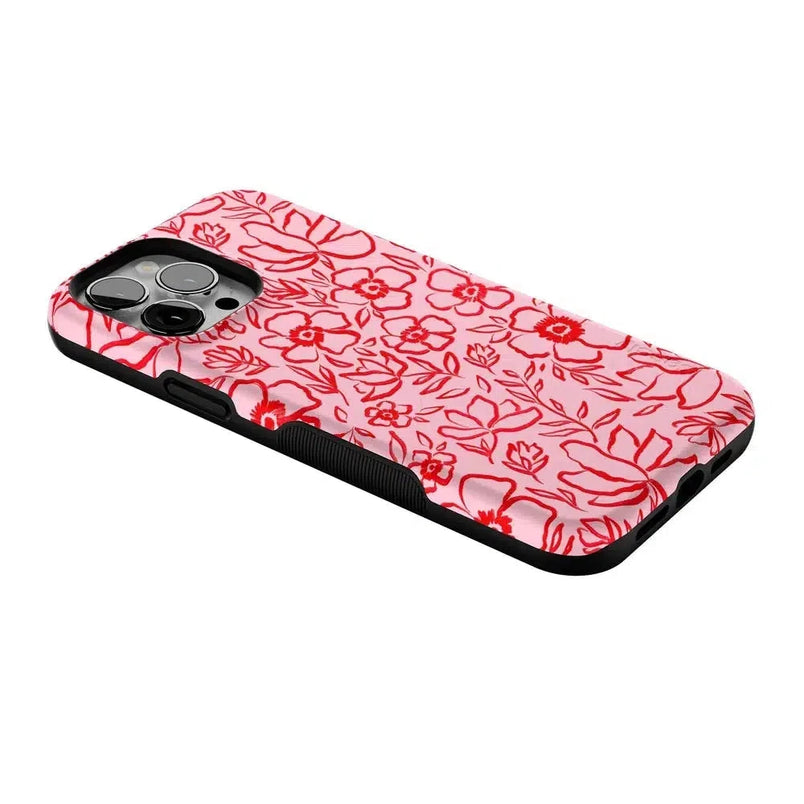 Blush Garden | Floral Doodle Case Phone Case Casetry 
