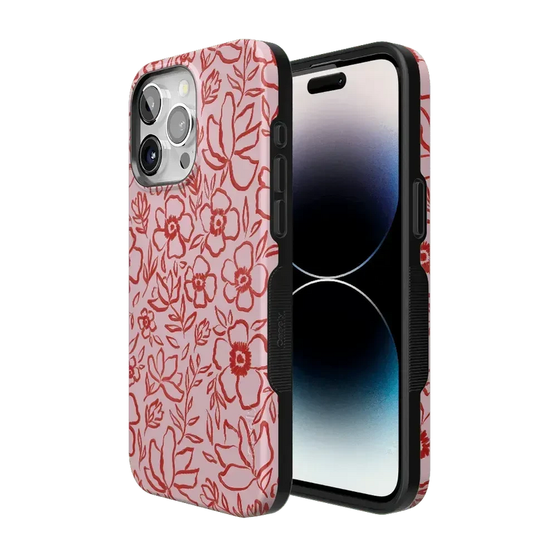 Blush Garden | Floral Doodle Case Phone Case Casetry 