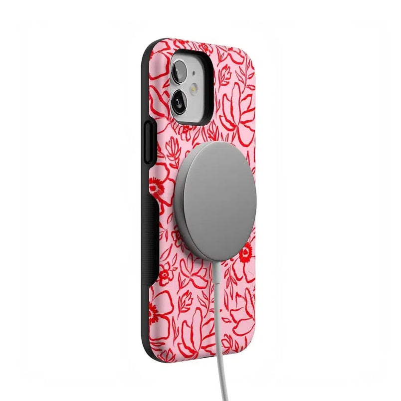 Blush Garden | Floral Doodle Case Phone Case Casetry 