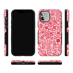 Blush Garden | Floral Doodle Case Phone Case Casetry 