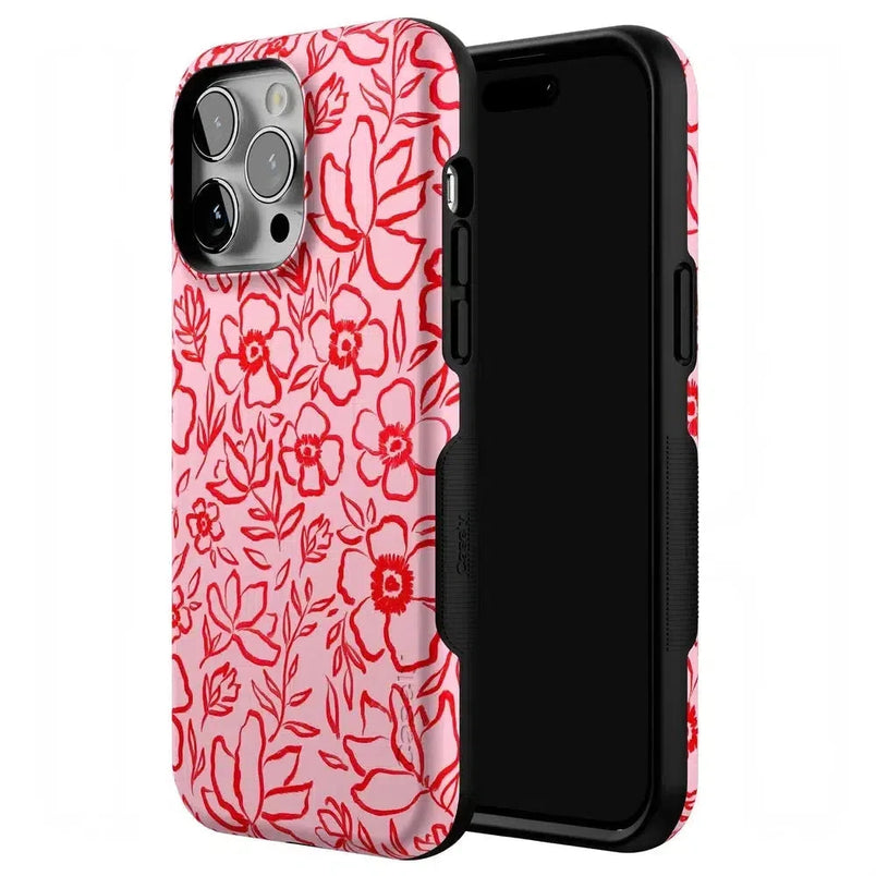 Blush Garden | Floral Doodle Case Phone Case Casetry 