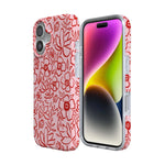 Blush Garden | Floral Doodle Case Phone Case Casetry 