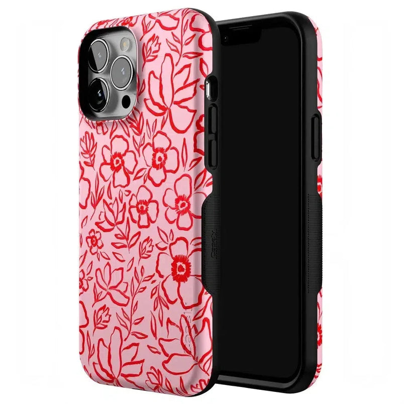 Blush Garden | Floral Doodle Case Phone Case Casetry 