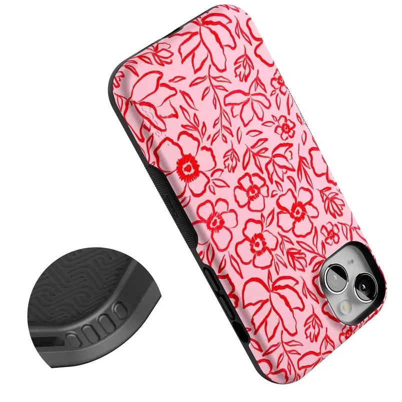 Blush Garden | Floral Doodle Case Phone Case Casetry 