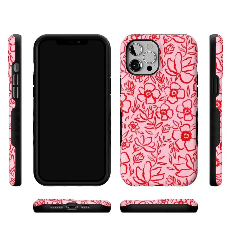 Blush Garden | Floral Doodle Case Phone Case Casetry 