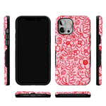 Blush Garden | Floral Doodle Case Phone Case Casetry 