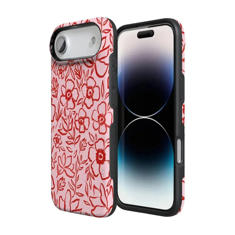 Blush Garden | Floral Doodle Case Phone Case Casetry 