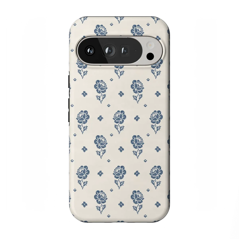 Seaside Stitch | Vintage Roses Case - Google Pixel 10 Pro XL