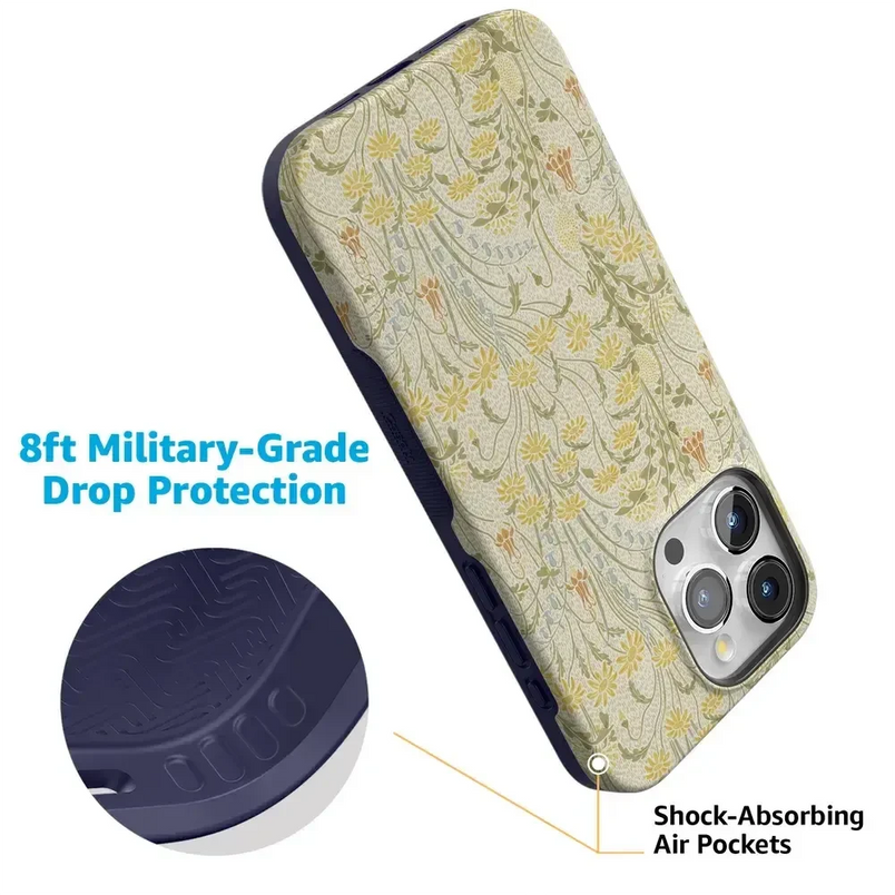 Boho Blooms | Golden Floral Case iPhone Case get.casely 