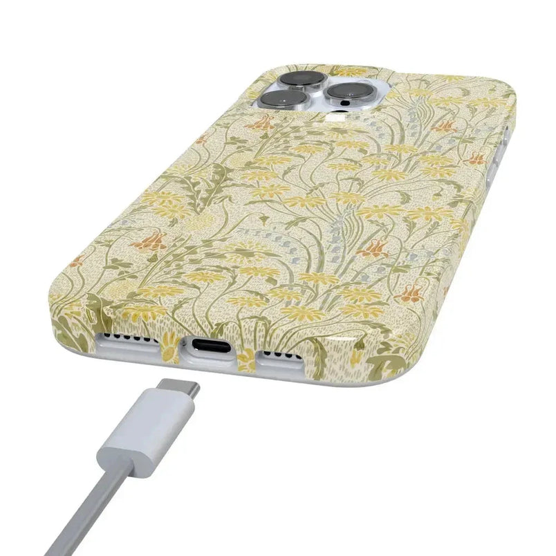 Boho Blooms | Golden Floral Case iPhone Case get.casely 