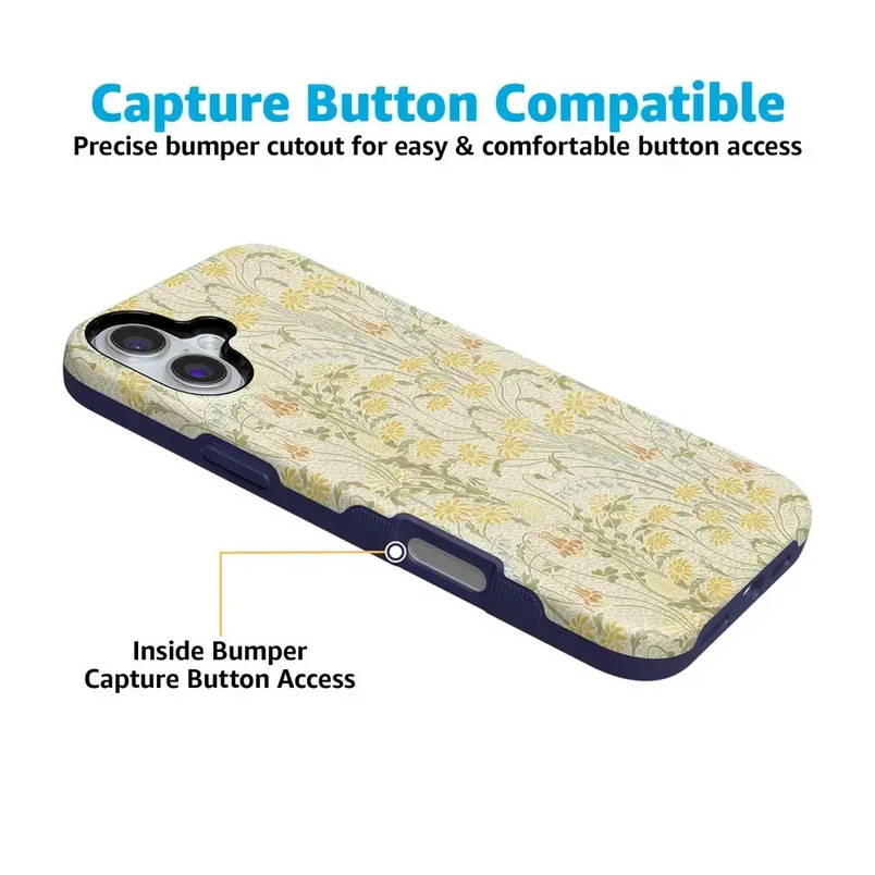 Boho Blooms | Golden Floral Case iPhone Case get.casely 