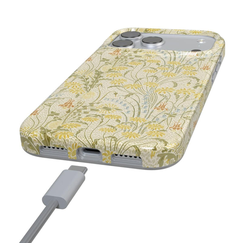 Boho Blooms | Golden Floral Case iPhone Case get.casely 