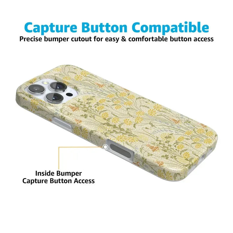 Boho Blooms | Golden Floral Case iPhone Case get.casely 