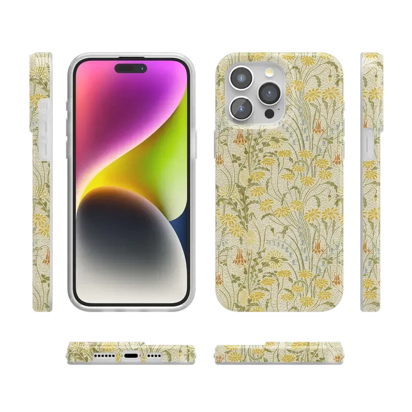 Boho Blooms | Golden Floral Case iPhone Case get.casely 