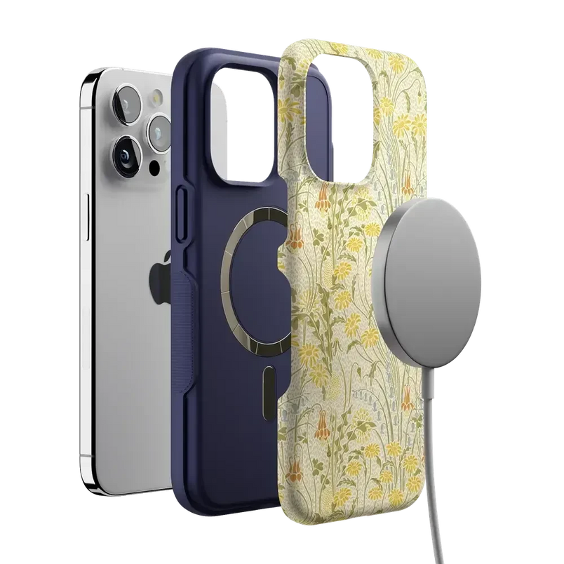 Boho Blooms | Golden Floral Case iPhone Case get.casely 