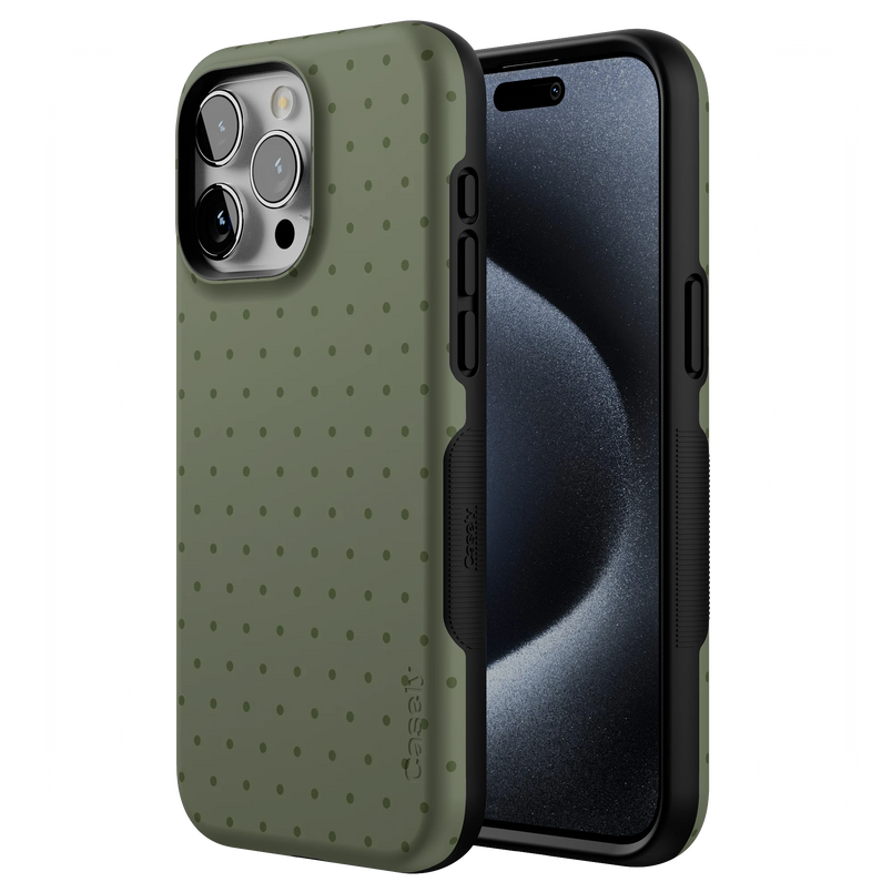 On the Dot | Olive Green Polka Dot Case