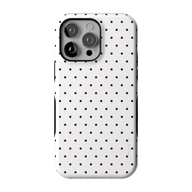 On the Dot | White Polka Dot Case