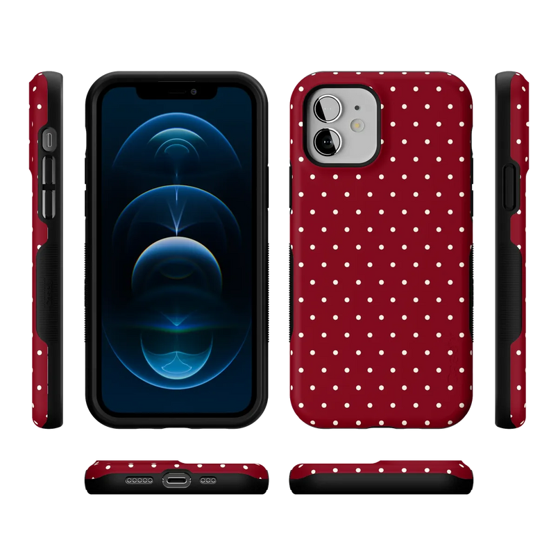 On the Dot | Maroon Polka Dot Case