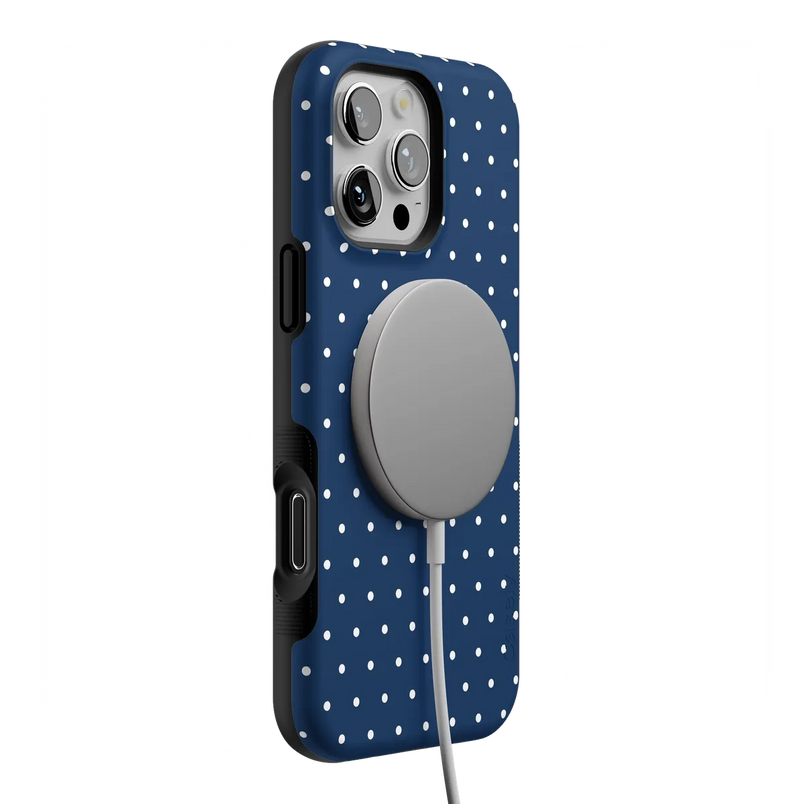 On the Dot | Navy Polka Dot Case