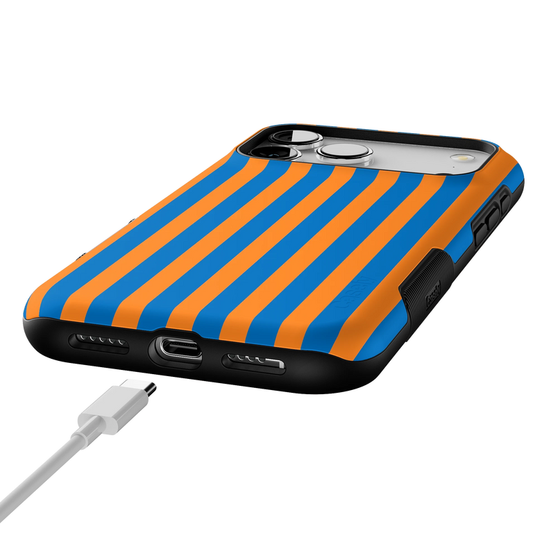 Go New York | Blue & Orange Stripes Case