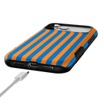 Go New York | Blue & Orange Stripes Case
