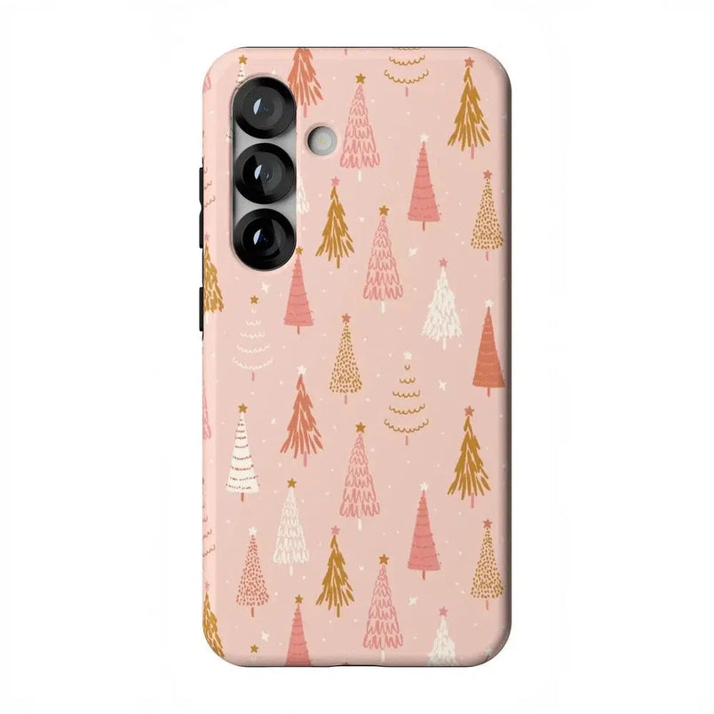 Bubblegum Forest | Christmas Tree Case Phone Case Casetry Essential + MagSafe® Galaxy S25