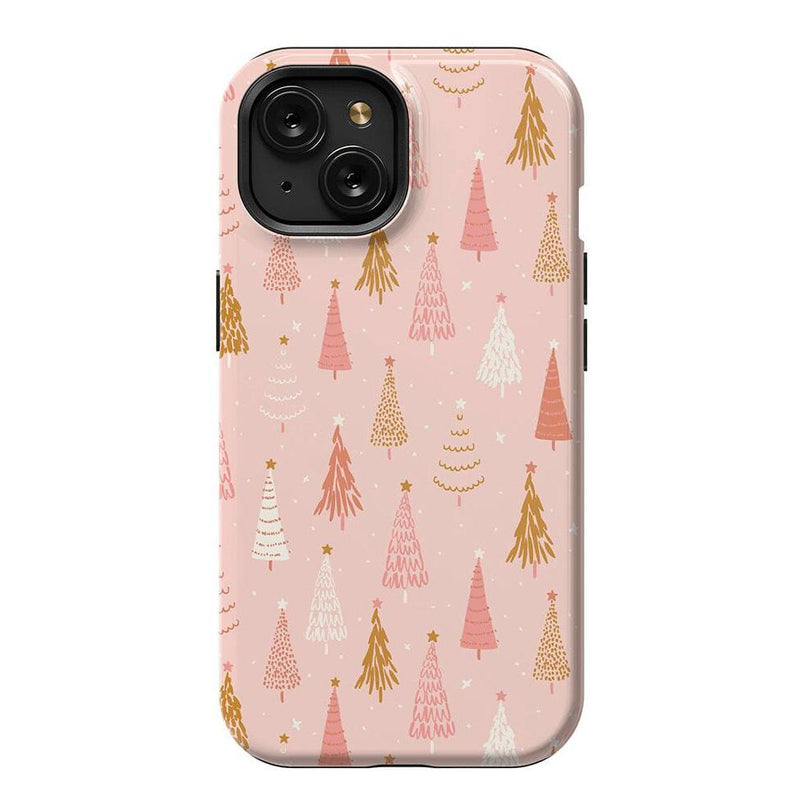 Bubblegum Forest | Christmas Tree Case Phone Case Casetry Essential + MagSafe® iPhone 15