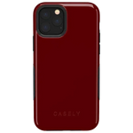 Burgundy Red on Black | Ultra-Protective Bold Case iPhone Case get.casely Bold iPhone 11 Pro Max 