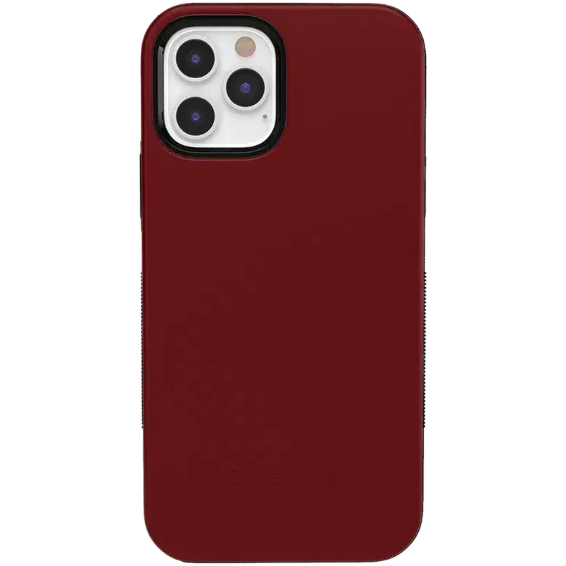 Burgundy Red on Black | Ultra-Protective Bold Case iPhone Case get.casely Bold iPhone 12 Pro Max 